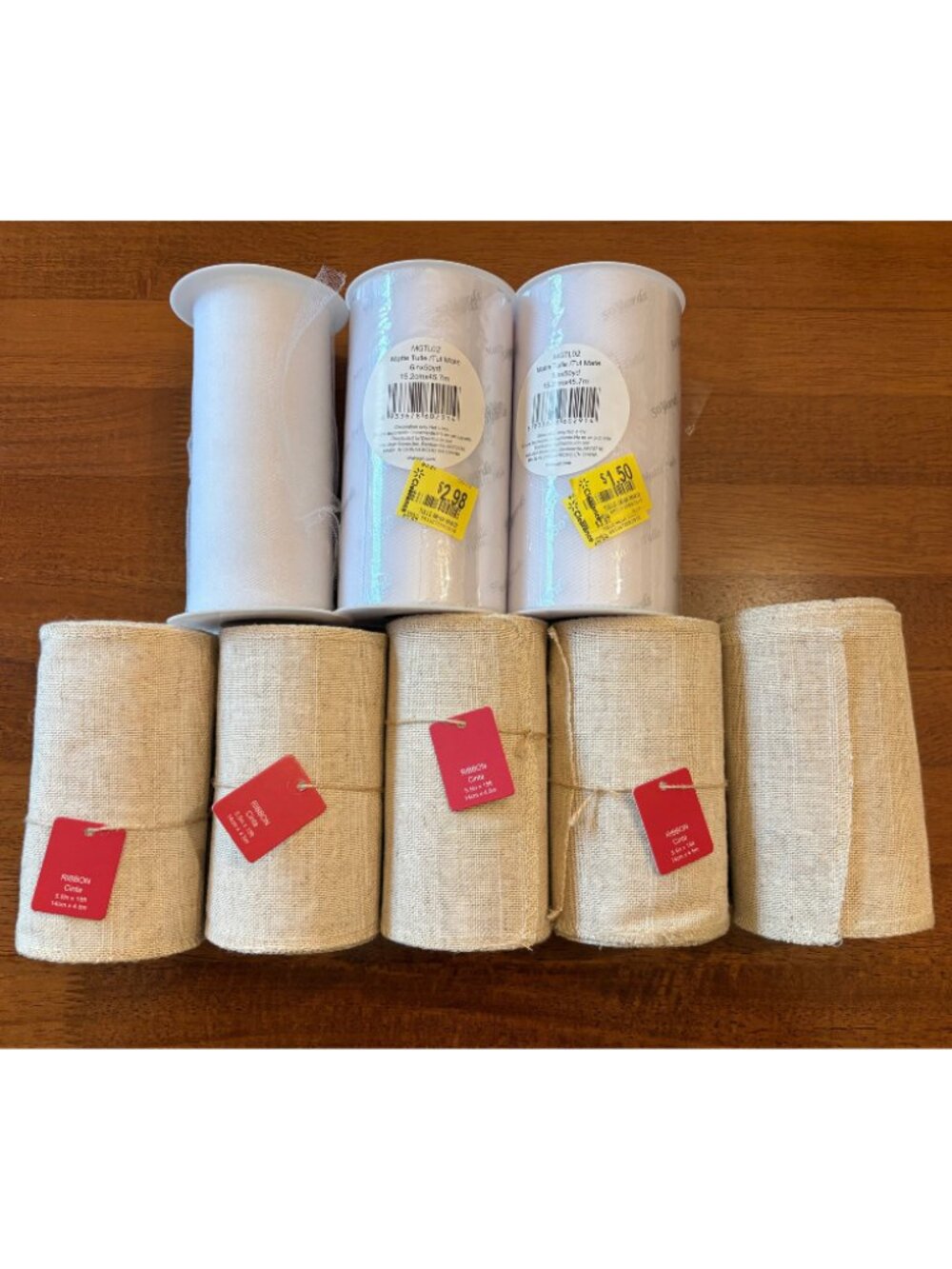 Lot of ribbon & tule